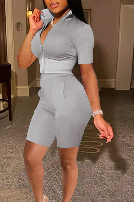 Fashion Sport Short Sleeve Shorts Two-Piece TK6175