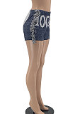 Leisure Positioning Printing Summer Colorful Pattern Women Tassel Shorts MLM9064