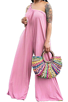 Fashion Loose Inclined Shoulder Casual Jumpsuits YT3273 