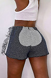 Leisure Positioning Printing Summer Colorful Pattern Women Tassel Shorts MLM9064
