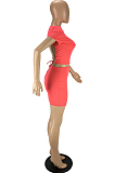 Fashion Pure Color Tight Backless Bind Two-Piece LYY9301