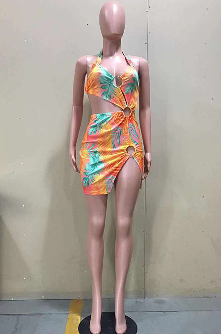 Euramerican Fashion Colouful Print Dress D8448 