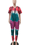 Casual Color Matching Positioning Printing Loose Casual Jumpsuit JP1033
