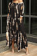 Tie Dye Loose Short Sleeve Long Dress AD0407
