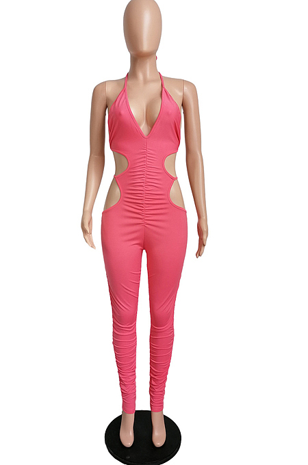 Fashion Sling Fold Backless Sexy Jumpsuits LML220