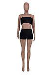 Fashion Wrap Chest Low Waist Short Sets AMX6021