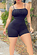 Fashion Casual Spliced Boob Tube Top Bind Jumpsuits HHM6521