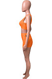 Women Pure Color Vest Sport Casual Shorts Sets NK242
