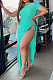 Fashion Big Yards Flame Open Fork Lashing Dress DN8605