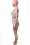 Women Pure Color Vest Sport Casual Shorts Sets NK242