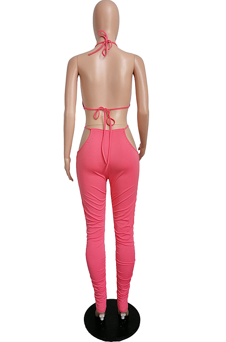 Fashion Sling Fold Backless Sexy Jumpsuits LML220
