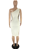 Fashion Sexy Spliced Off Shoulder Dress LYY9306