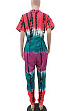 Casual Color Matching Positioning Printing Loose Casual Jumpsuit JP1033