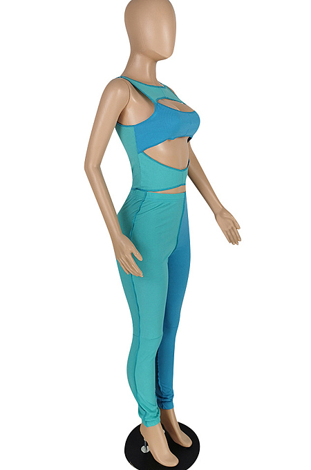 Summer High Elastic Hollow Out Fashion Two-Piece YYZ855