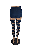 Euramerican Sexy Fashion Hole Medium Waist pure Pants MTY6509