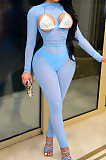 Fashion Women Net Yarn Stretch Tight Jumpsuits QZ4343