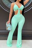 Night Club Sexy Sling Cutivate One's Morality Flare Jumpsuits QZ4338