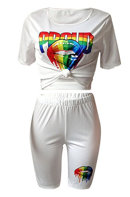 Euramerican Casual T Shirts Fifth Pants Two-Pieces HM5205