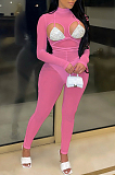 Fashion Women Net Yarn Stretch Tight Jumpsuits QZ4343