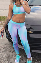 Trendy Gradual Change Casual Sport Two-Pieces HM5199