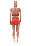 Euramerican Sexy Pure Color Sleeveless Shirt Sets AMX6017