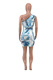 Hollow Out One-Shoulder Fashion Mini Dress AMX6016