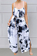 Fashion Big Yards Tie Dye Loose Sling Casual Jumpsuits MK048