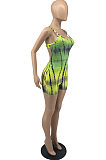 Euramerican Digital Print Sexy Sling Backless Dress YYF8211