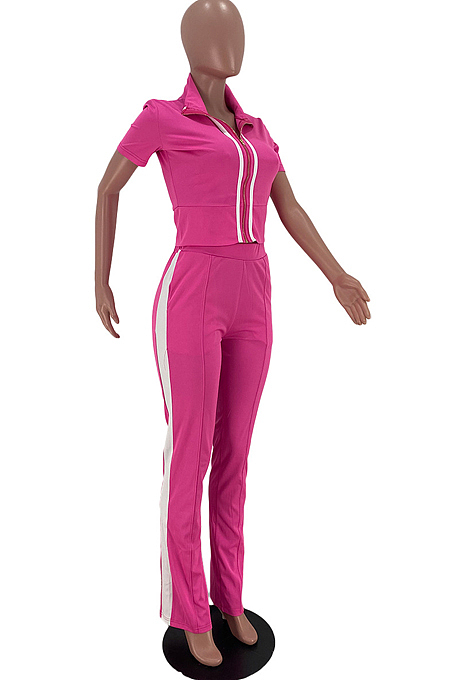 Euramerican Pure Color Spliced Sports Casual Sets ARM8285