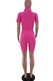 Euramerican Fashion Pure Color Spliced Sports Two-Piece ARM8286