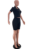 Euramercan Pure Color Sports Short Sleeve Shorts Two-Piece ARM8287
