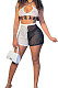 Sand Beach Color Matching Tassel Shorts Woolen Shorts Sets TL6592
