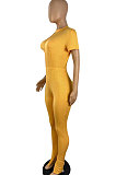 Asymmetric Pit Bar Chest Wrap Open Fork Bodycon Jumpsuits Two-Pieces TL6590
