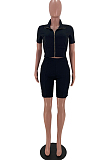Euramercan Pure Color Sports Short Sleeve Shorts Two-Piece ARM8287