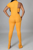 Asymmetric Pit Bar Chest Wrap Open Fork Bodycon Jumpsuits Two-Pieces TL6590