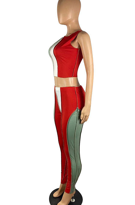 Casual Women Multi Spliced Pants Sets TL6577
