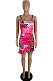 Sexy Cultivate One's Morality Butterfly Print Sling Dress LS6434