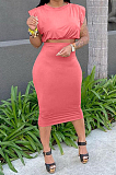 Fashion Summer Sleeveless Shoulder Pads Casual Two-Piece S6279