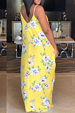 Fshion Digital Printing Irregularity Sling Dress LS6167