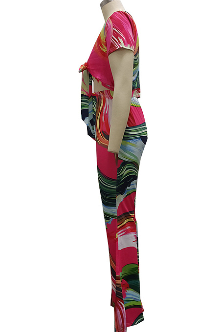 Sexy Fashion Digital Printing Chest Bind Two-Piece SMR10207 
