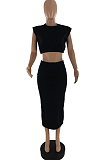 Fashion Summer Sleeveless Shoulder Pads Casual Two-Piece S6279