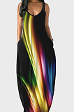 Euramerican Summer Fashion Loose V Neck Sling Dress SMR10158