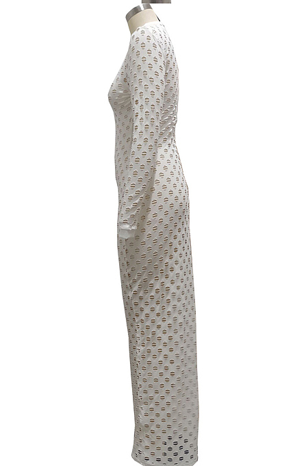 Fashion Stretch Jacquard Knitting Long Dress SMR10090