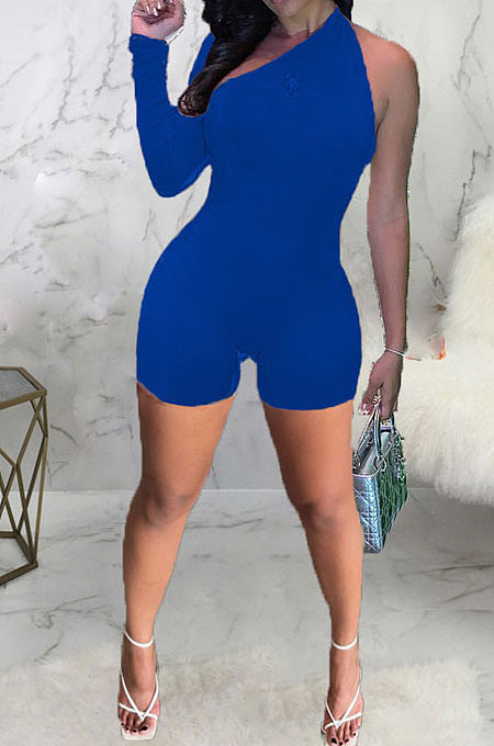 Pure Color Sexy Club Romper Shorts AMM8343