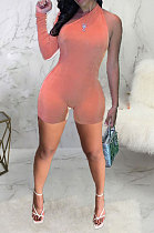 Pure Color Sexy Club Romper Shorts AMM8343