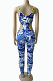 Euramerican Fashion Streets Vest Letter Print Jumpsuits WM2412