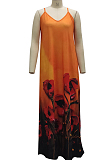 Euramerican Fashion Loose V Neck Sling Dress SMR10233