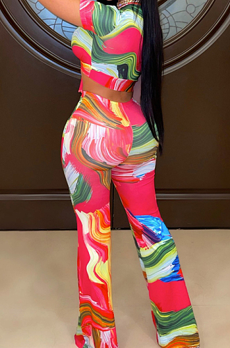 Sexy Fashion Digital Printing Chest Bind Two-Piece SMR10207 