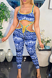 Euramerican Fashion Streets Vest Letter Print Jumpsuits WM2412