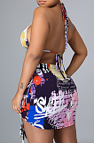 Euramerican Women Fashion Personality Print Four-Piece LS6442